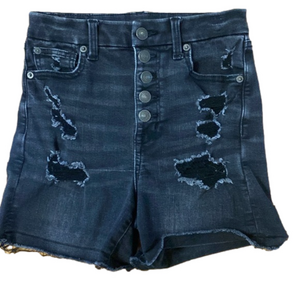 American eagle next level stretch curvy super high rise shortie shorts size 2